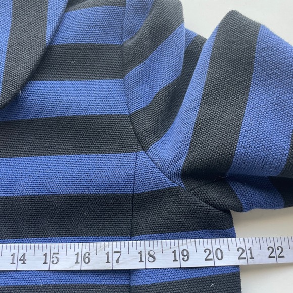 Trina Turk Womens Striped Topper Pea Coat Sz 10 Retro Mod Preppy Nautical Bold - Picture 6 of 13